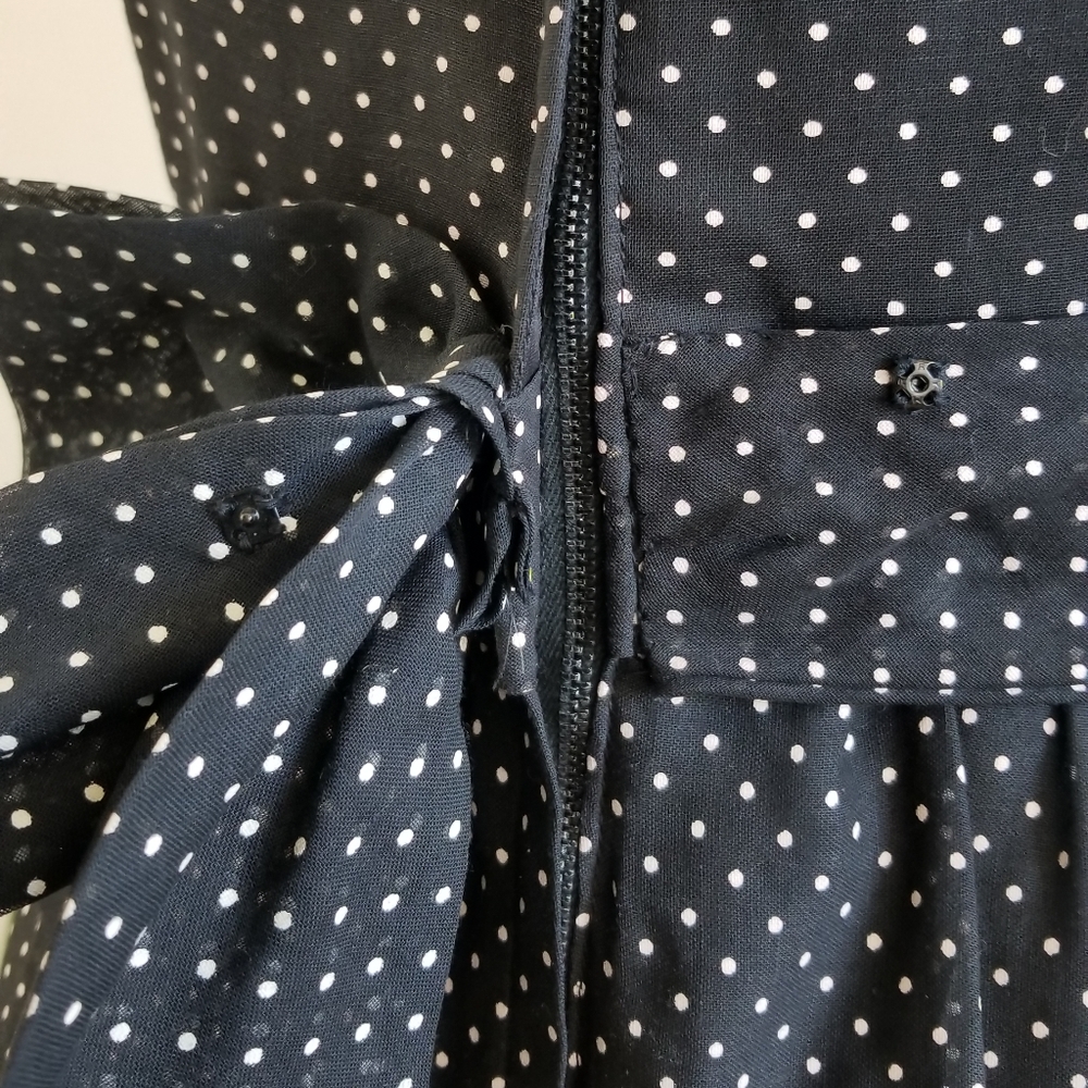 VTG 60s Miss Elliette Swiss Dot Ruffle Dress - Picture 8 of 13